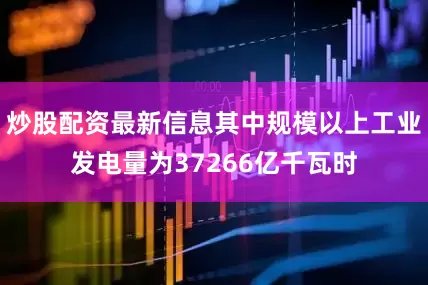 炒股配资最新信息其中规模以上工业发电量为37266亿千瓦时