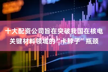 十大配资公司旨在突破我国在核电关键材料领域的“卡脖子”瓶颈